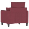 Fauteuil Rouge bordeaux 60 cm Tissu 