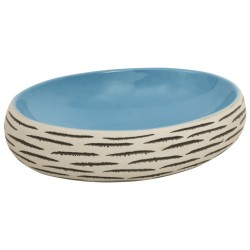 Vasque à poser multicolore ovale 59x40x15 cm céramique 