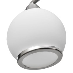 Plafonnier avec abat-jour en verre sur rail pour 3 ampoules E14 