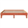 Cadre de lit sans matelas cire marron 200x200cm bois pin massif 