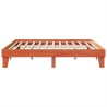 Cadre de lit sans matelas cire marron 200x200cm bois pin massif 