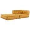 Pouf modulaire jaune 70x70x54 tissu 