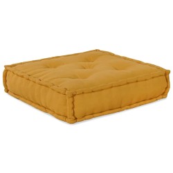 Pouf modulaire jaune 70x70x54 tissu 