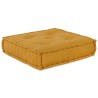 Pouf modulaire jaune 70x70x54 tissu 