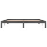 Cadre de lit sans matelas bois massif de pin gris 200x200 cm 