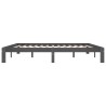 Cadre de lit sans matelas bois massif de pin gris 200x200 cm 