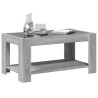 Table basse avec LED sonoma gris 93x53x45 cm bois d'ingénierie 