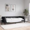 Lit de repos sans matelas noir 90x200 cm tissu 