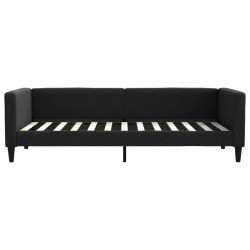 Lit de repos sans matelas noir 90x200 cm tissu 