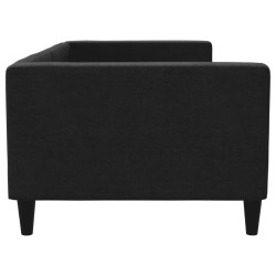 Lit de repos sans matelas noir 90x200 cm tissu 
