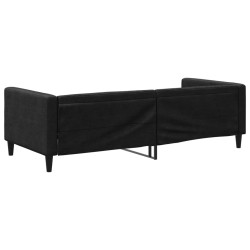 Lit de repos sans matelas noir 90x200 cm tissu 
