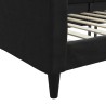 Lit de repos sans matelas noir 90x200 cm tissu 