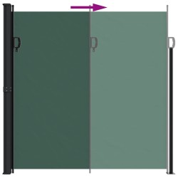 Auvent latéral rétractable vert foncé 200x500 cm 