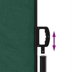 Auvent latéral rétractable vert foncé 200x500 cm 