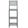 Tabourets de bar lot de 2 gris bois d'acacia massif 