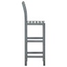 Tabourets de bar lot de 2 gris bois d'acacia massif 