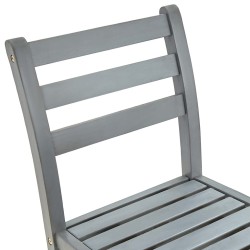 Tabourets de bar lot de 2 gris bois d'acacia massif 