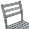 Tabourets de bar lot de 2 gris bois d'acacia massif 