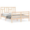 Cadre de lit sans matelas 140x190 cm bois massif 