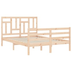 Cadre de lit sans matelas 140x190 cm bois massif 
