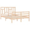 Cadre de lit sans matelas 140x190 cm bois massif 