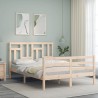 Cadre de lit sans matelas 140x190 cm bois massif 