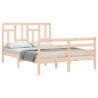 Cadre de lit sans matelas 140x190 cm bois massif 