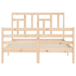 Cadre de lit sans matelas 140x190 cm bois massif 