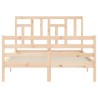 Cadre de lit sans matelas 140x190 cm bois massif 