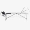 Table de massage pliable 3 zones Aluminium Noir et blanc 