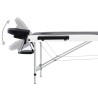 Table de massage pliable 3 zones Aluminium Noir et blanc 