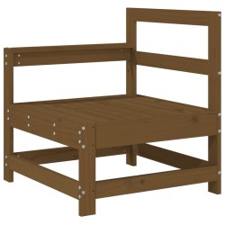 Canapé d'angle marron miel bois de pin solide 
