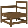 Canapé d'angle marron miel bois de pin solide 