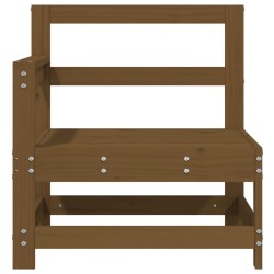 Canapé d'angle marron miel bois de pin solide 