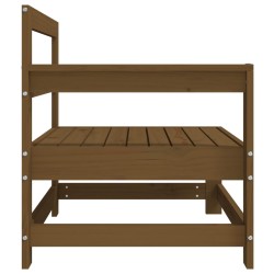 Canapé d'angle marron miel bois de pin solide 