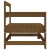 Canapé d'angle marron miel bois de pin solide 
