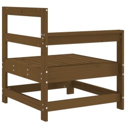 Canapé d'angle marron miel bois de pin solide 