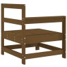 Canapé d'angle marron miel bois de pin solide 