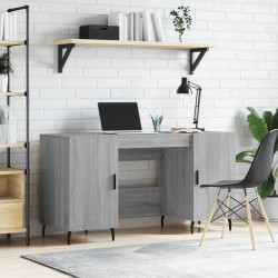 Bureau sonoma gris 140x50x75 cm bois d'ingénierie 