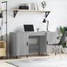 Bureau sonoma gris 140x50x75 cm bois d'ingénierie 