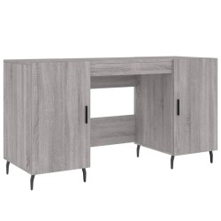Bureau sonoma gris 140x50x75 cm bois d'ingénierie 
