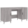 Bureau sonoma gris 140x50x75 cm bois d'ingénierie 