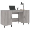 Bureau sonoma gris 140x50x75 cm bois d'ingénierie 