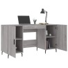 Bureau sonoma gris 140x50x75 cm bois d'ingénierie 