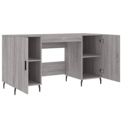 Bureau sonoma gris 140x50x75 cm bois d'ingénierie 
