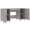 Bureau sonoma gris 140x50x75 cm bois d'ingénierie 