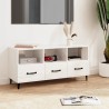 Meuble TV Blanc brillant 102x35x50 cm Bois d'ingénierie 