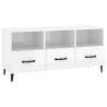 Meuble TV Blanc brillant 102x35x50 cm Bois d'ingénierie 