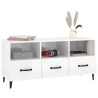Meuble TV Blanc brillant 102x35x50 cm Bois d'ingénierie 