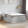 Cadre de lit sans matelas gris béton 140x190 cm 